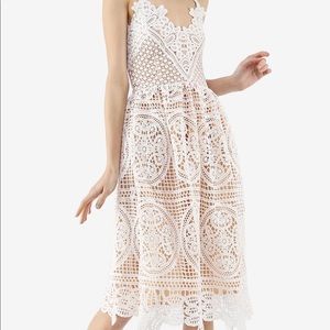 ChicWish Moonlit Night crotchet midi dress